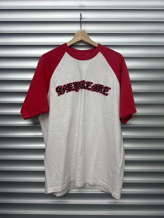 Supreme Raglan Red Tee - M **