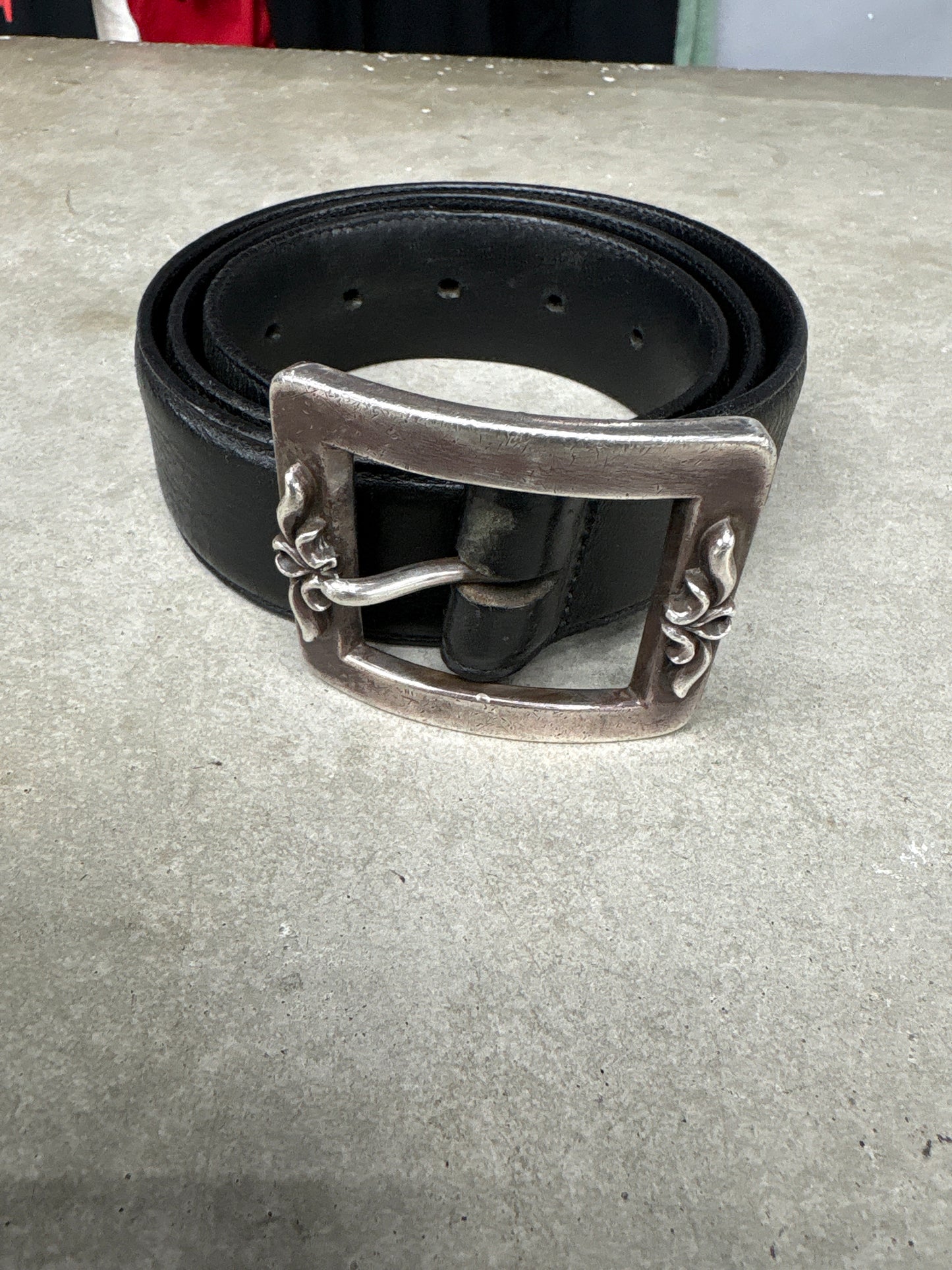 Chrome Strap Buckle Belt**
