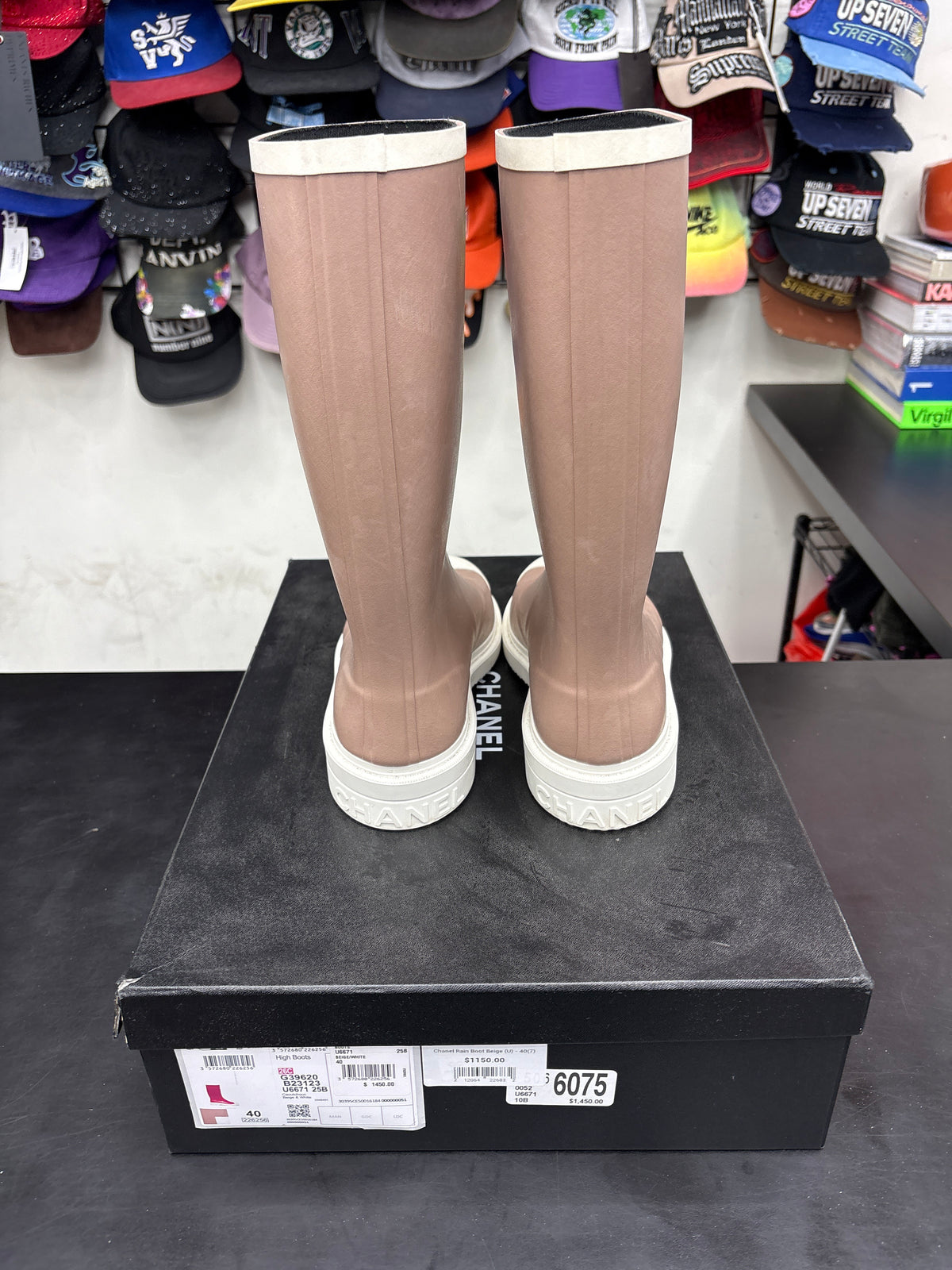 Chanel Rain Boot Beige (U) - 40(7)**