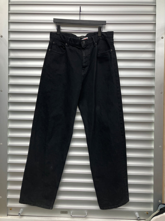 Balenciaga Straight Leg Black Denim - M