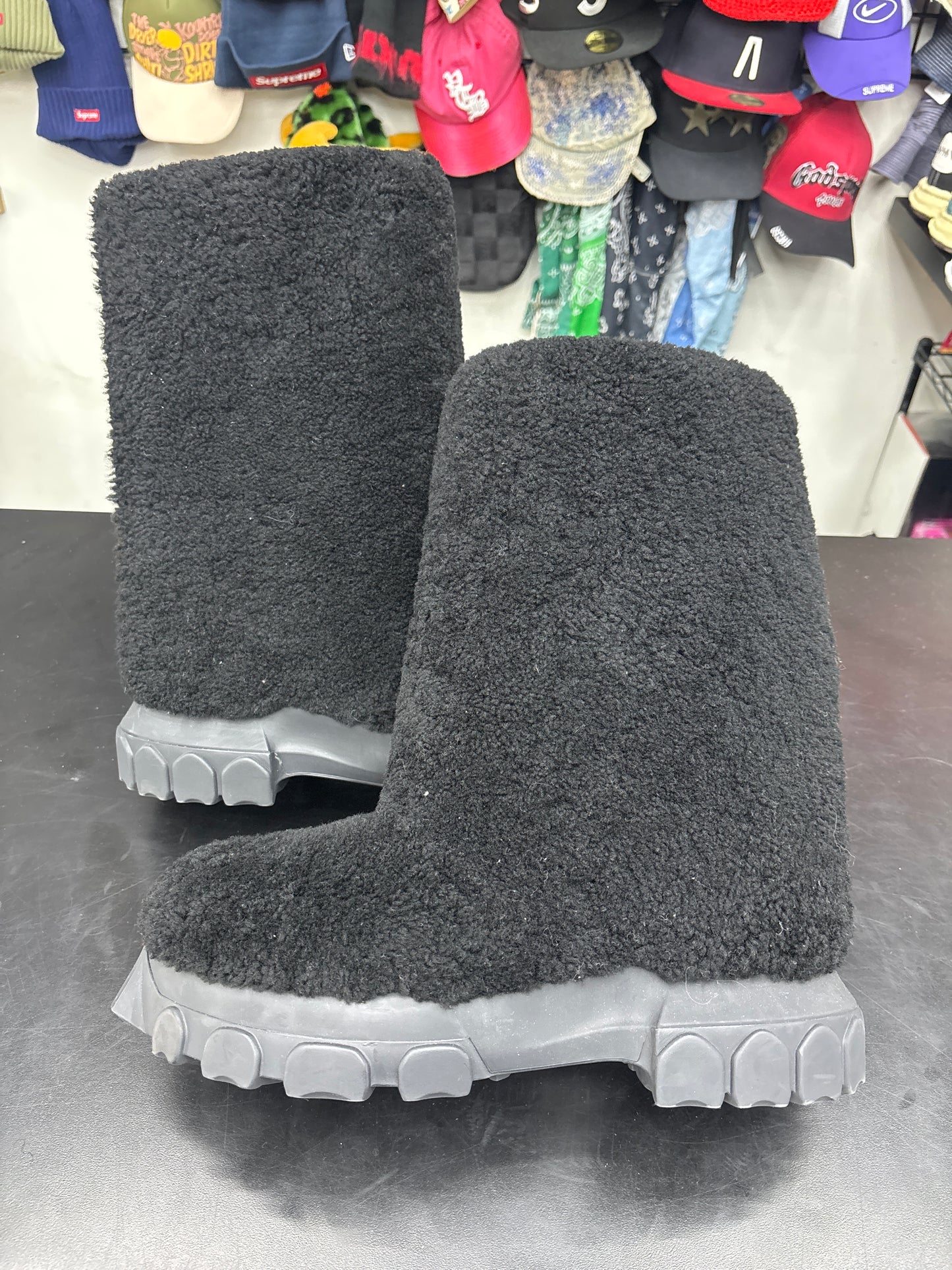 Rick Owen Shearling Boot Black (U) - 45(12) (NB)