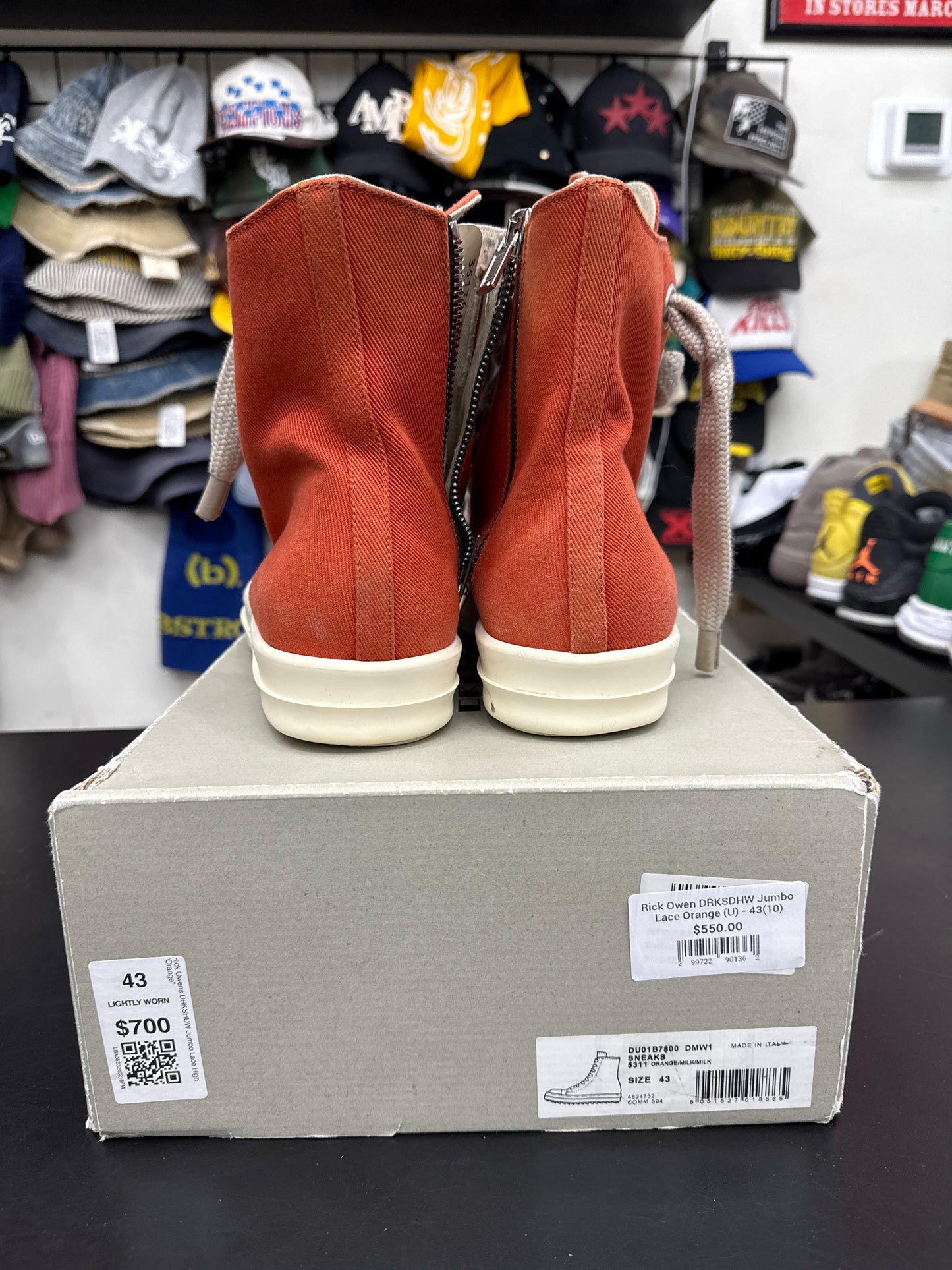 Rick Owen DRKSDHW Jumbo Lace Orange (U) - 43(10)