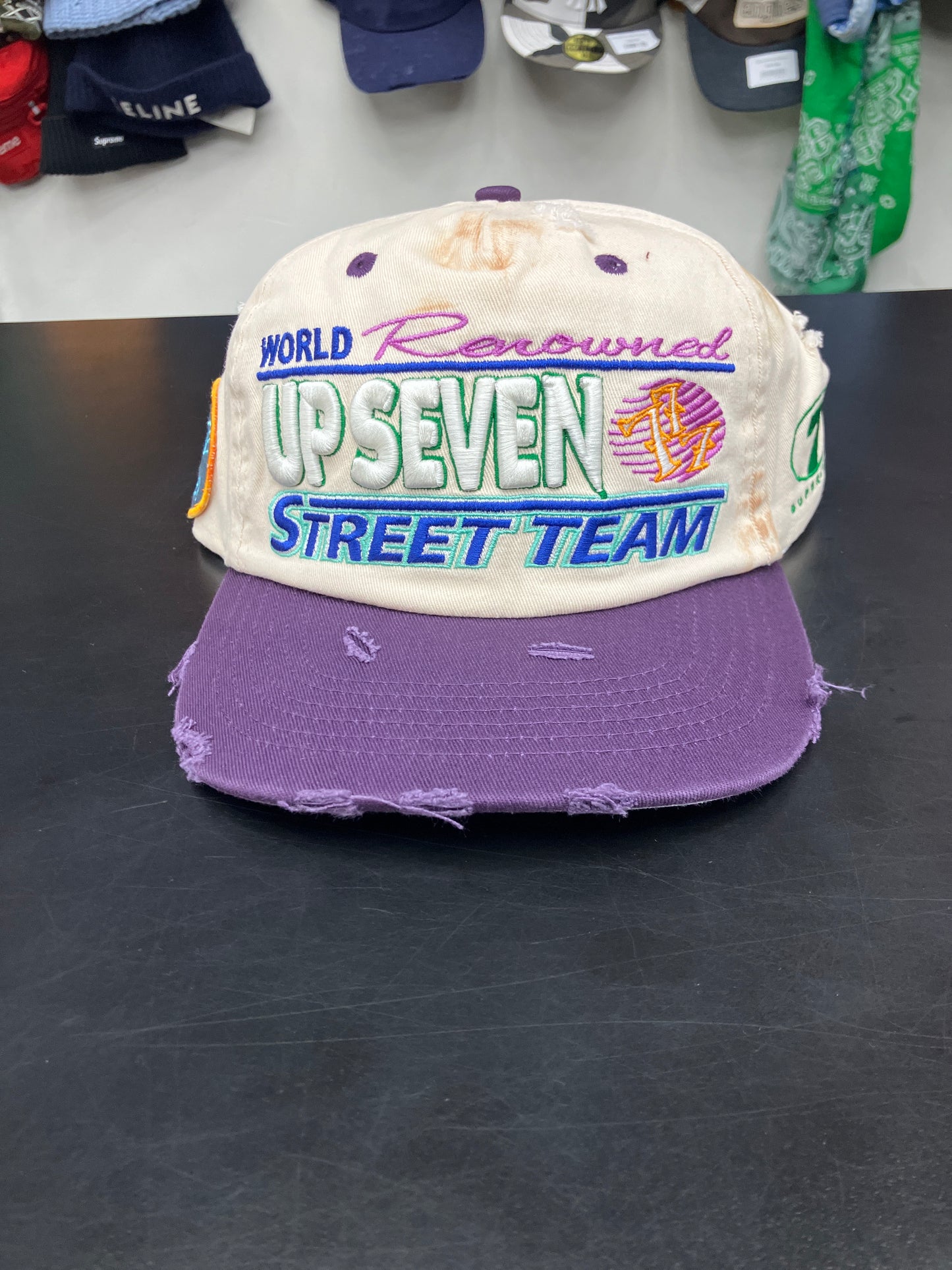 Up 7 Tan/Purple Hat