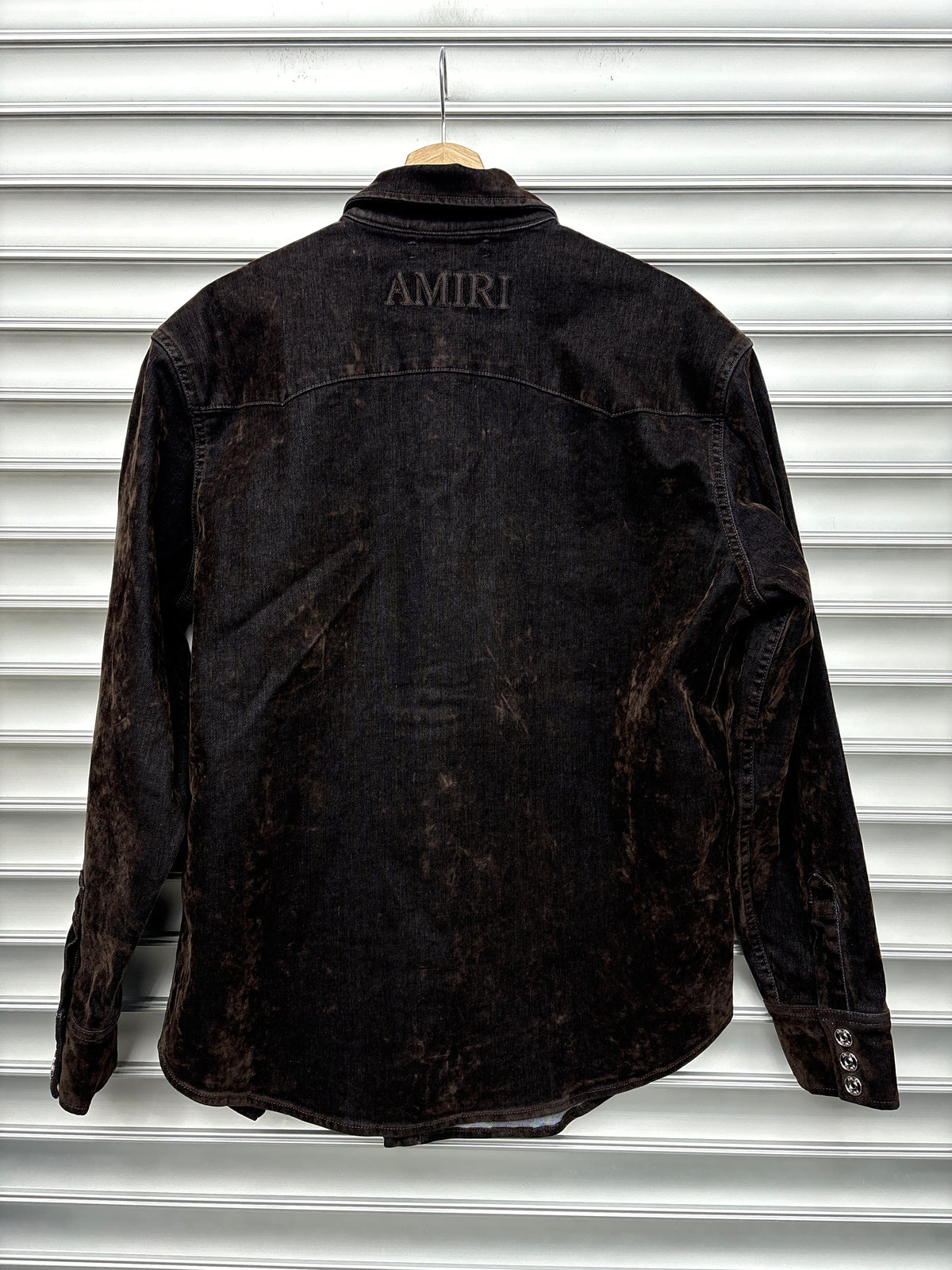 Amiri Oil Suede Denim Jacket - M**