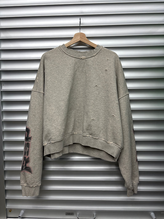 Raspberry Hills Tan Diststressed Crew Neck - Large