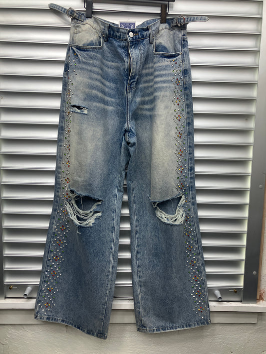 HMDD Rhinestone Denim - XL