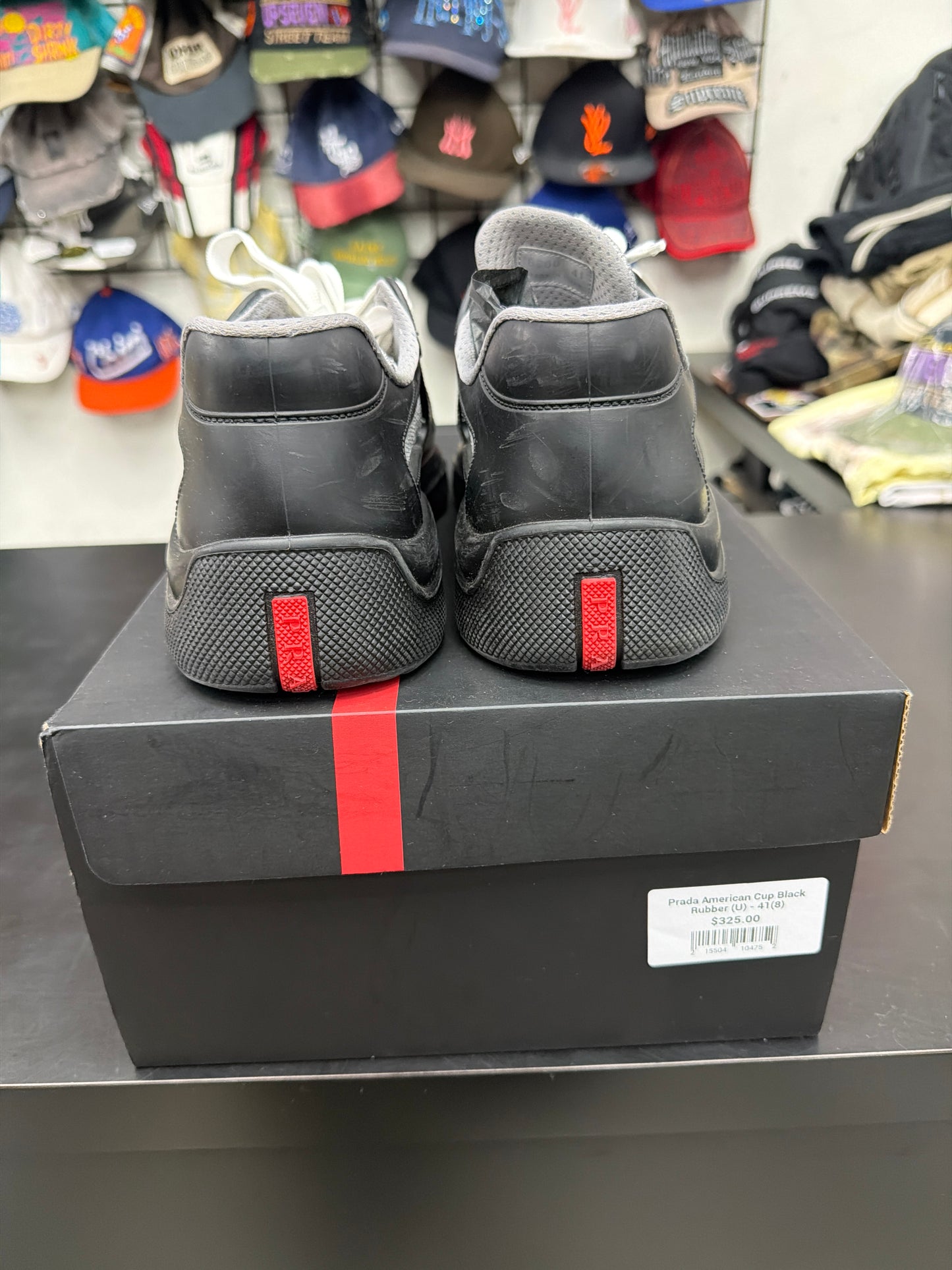 Prada American Cup Black Rubber (U) - 41(8)