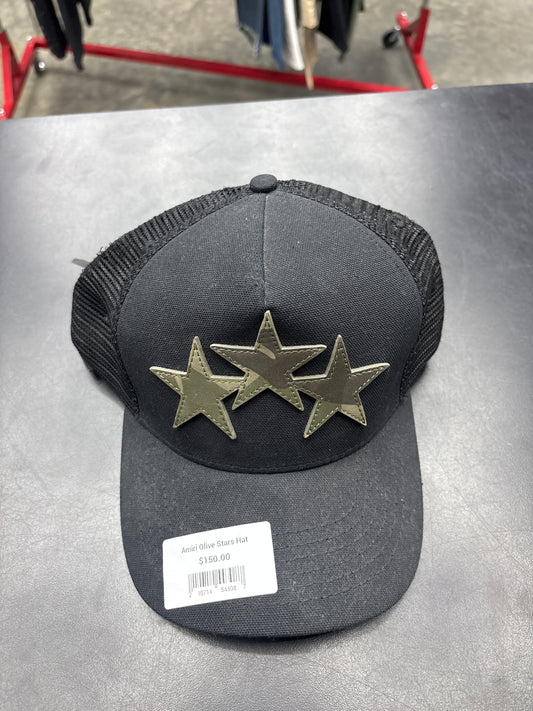 Amiri Olive Stars Hat