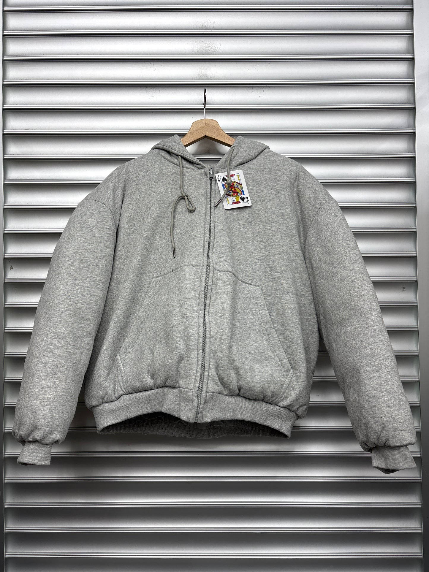 Raspberry Grey Reversible Hooded Jacket - M**