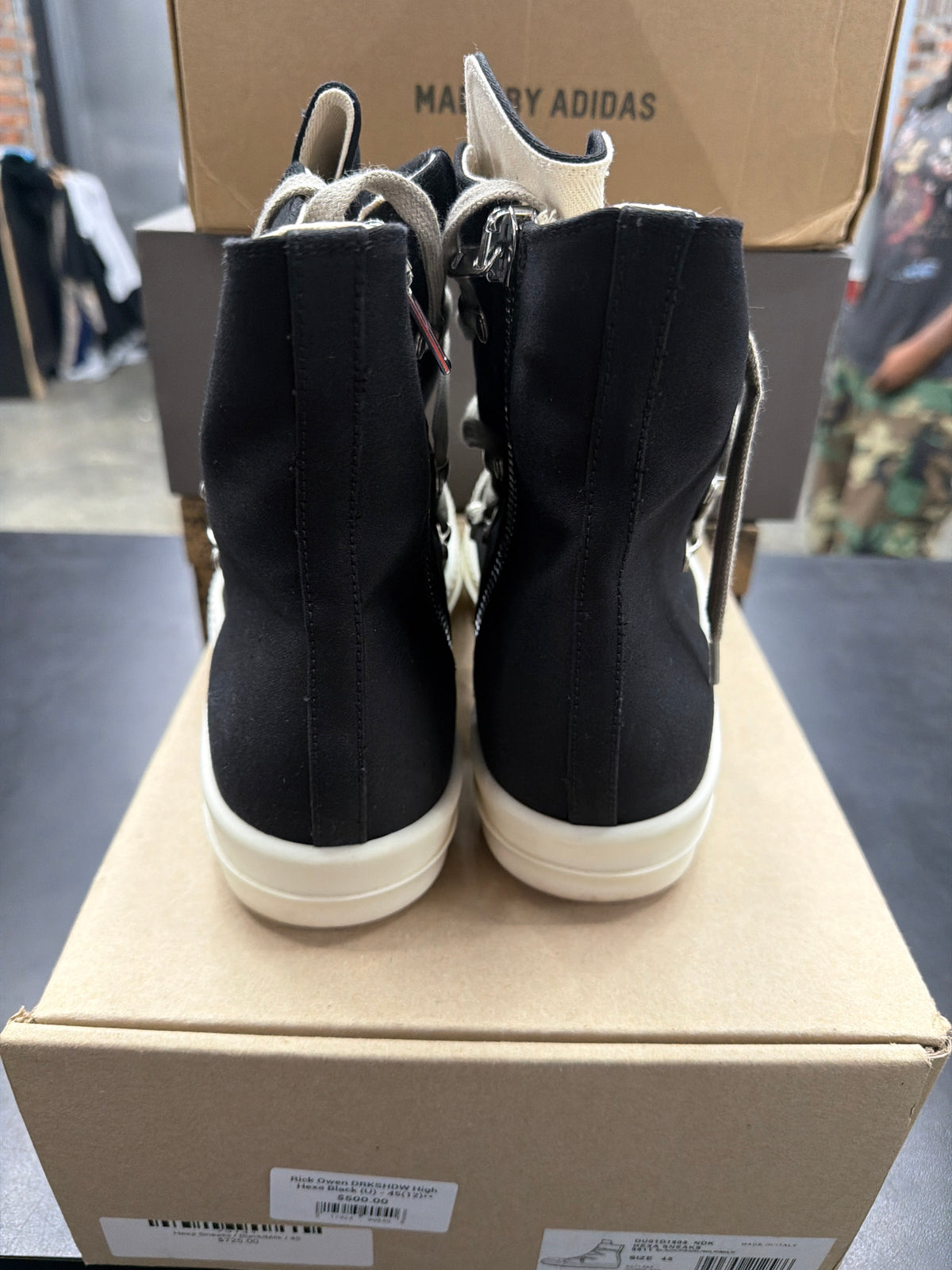 Rick Owen DRKSHDW High Hexa Black (U) - 45(12)**