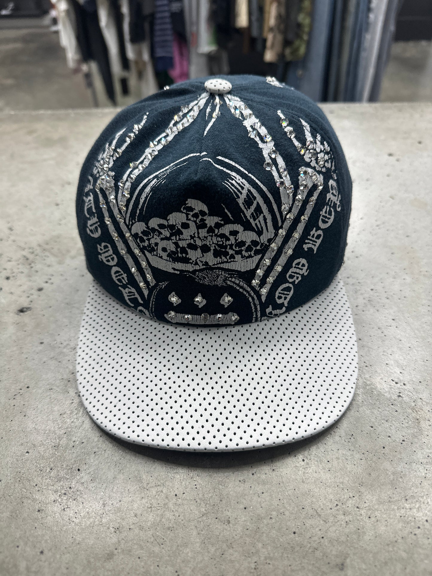 Bossi Perforated Rhinestone Hat