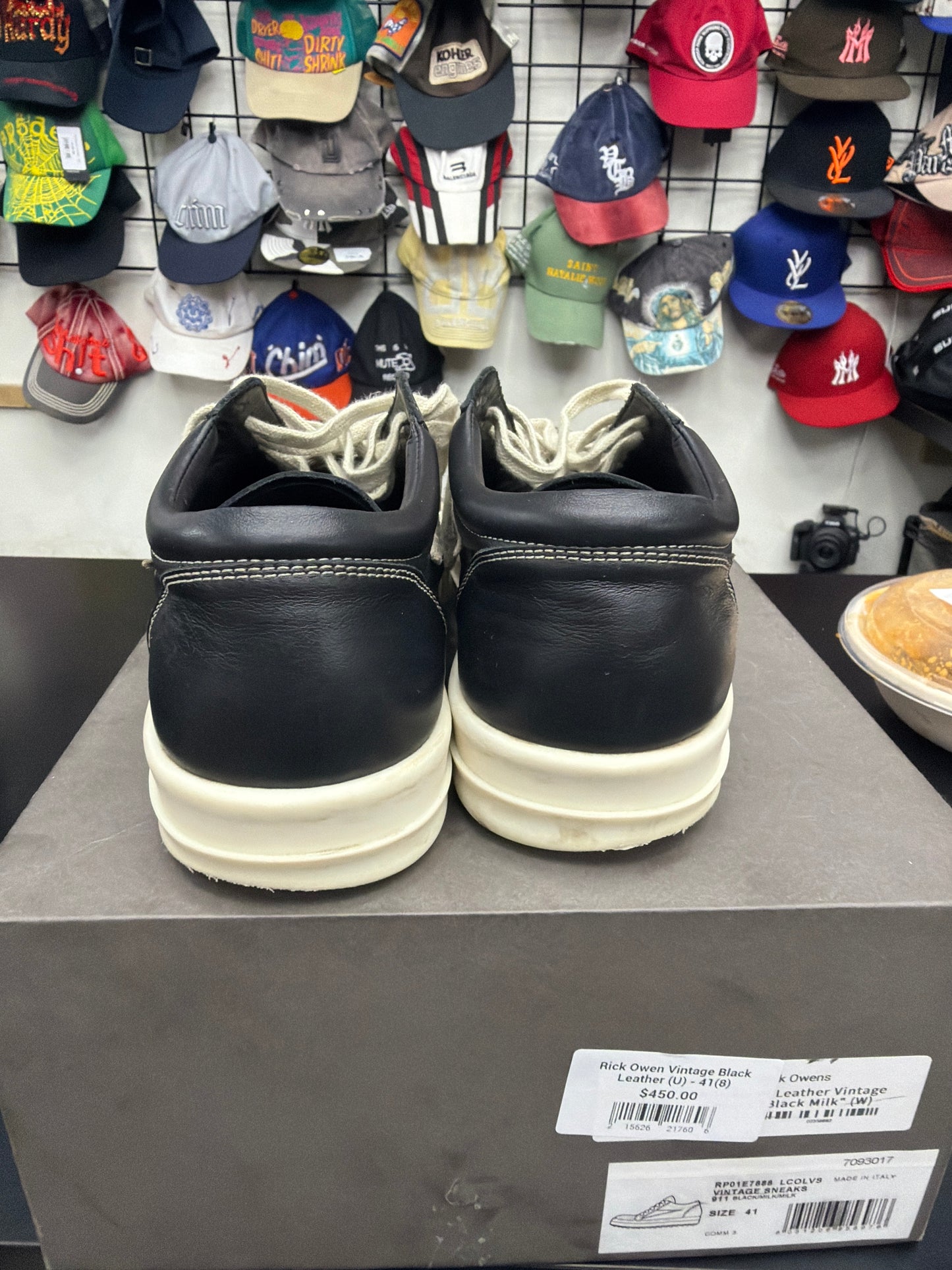Rick Owen Vintage Black Leather (U) - 41(8)