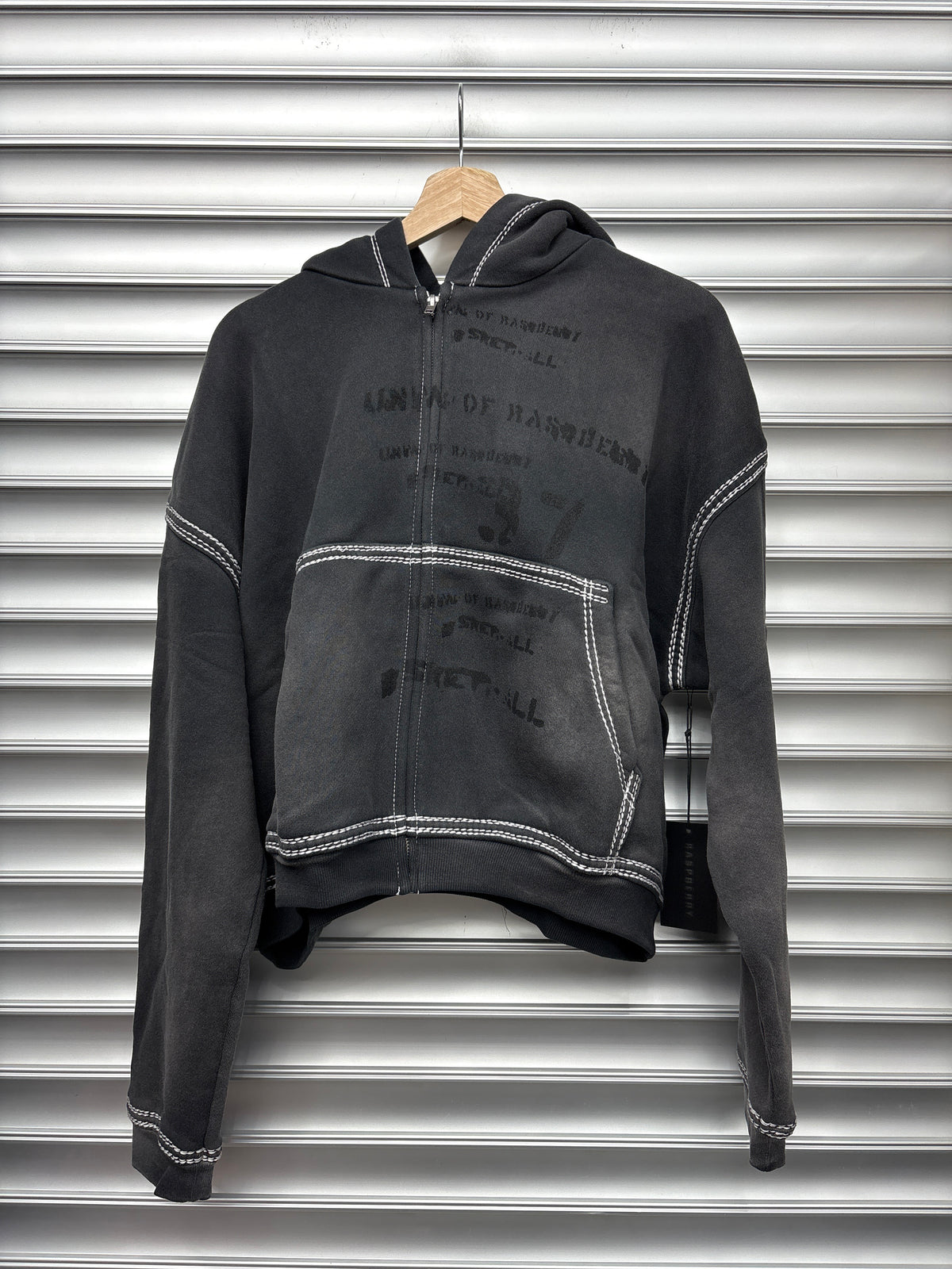Raspberry Black Skunk Zip Up - M**