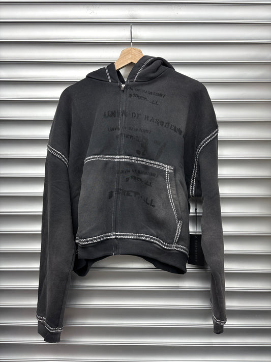 Raspberry Black Skunk Zip Up - M**
