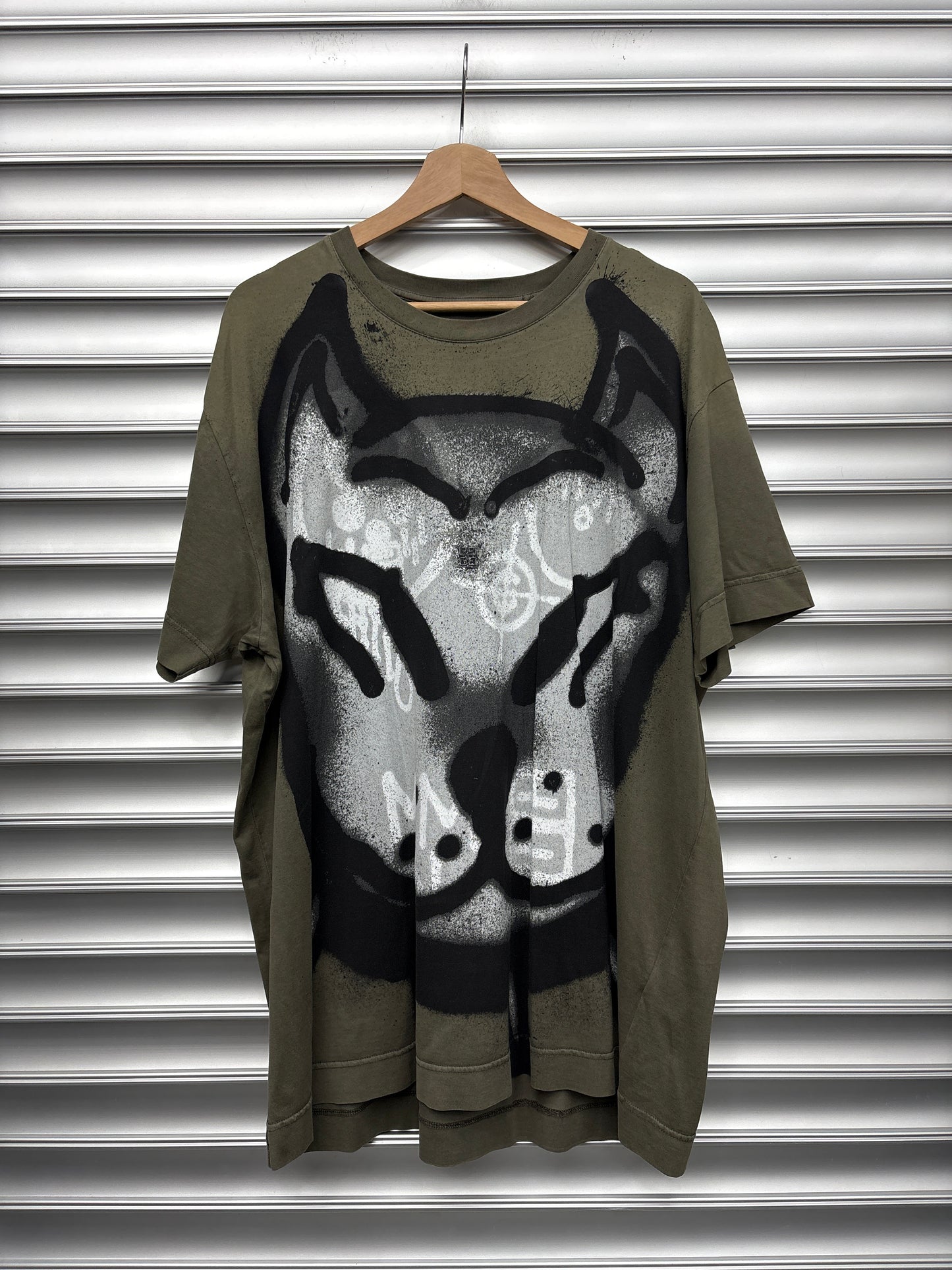 Givenchy Chito Dog Army Green Tee - L**