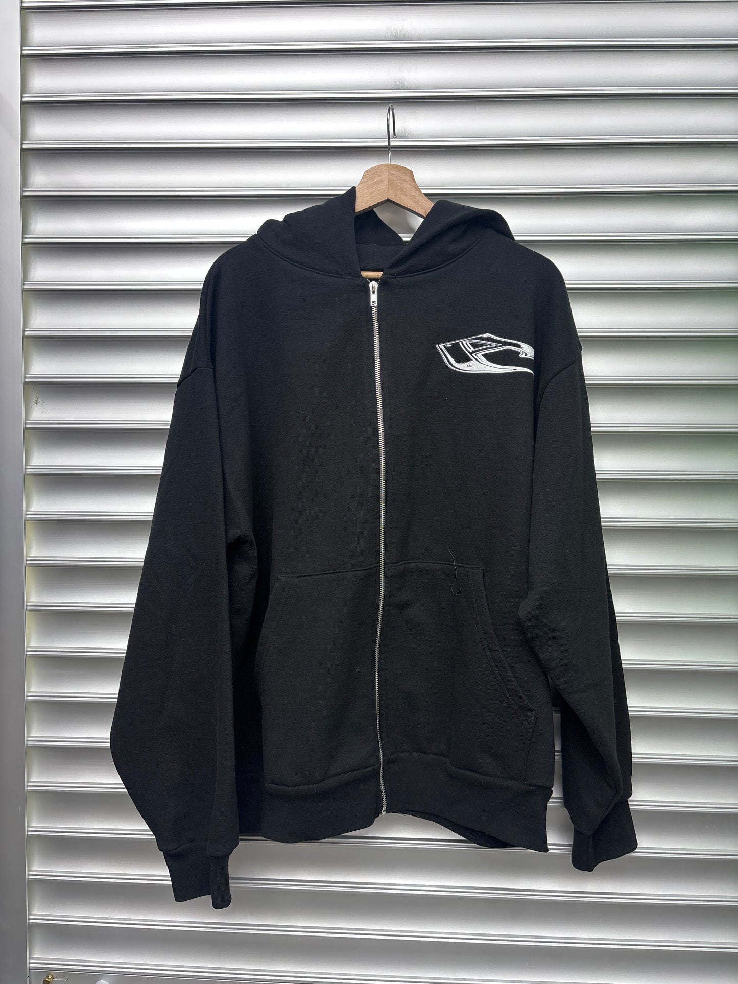 Opium Black Zip Up Hoodie - M