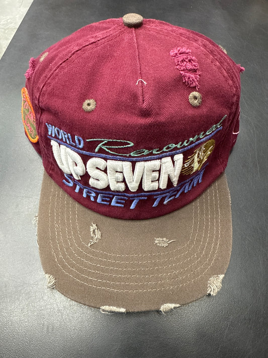 Up Seven Burgundy Hat