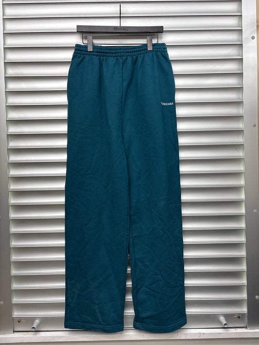Balenciaga Teal Baggy Sweatpants- XS**