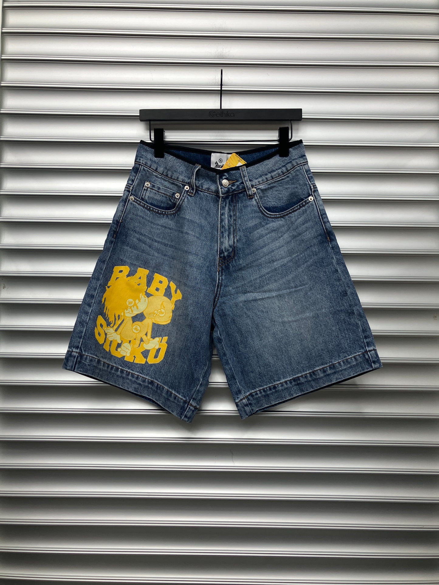 Sicko Baby Yellow Denim Shorts - 30