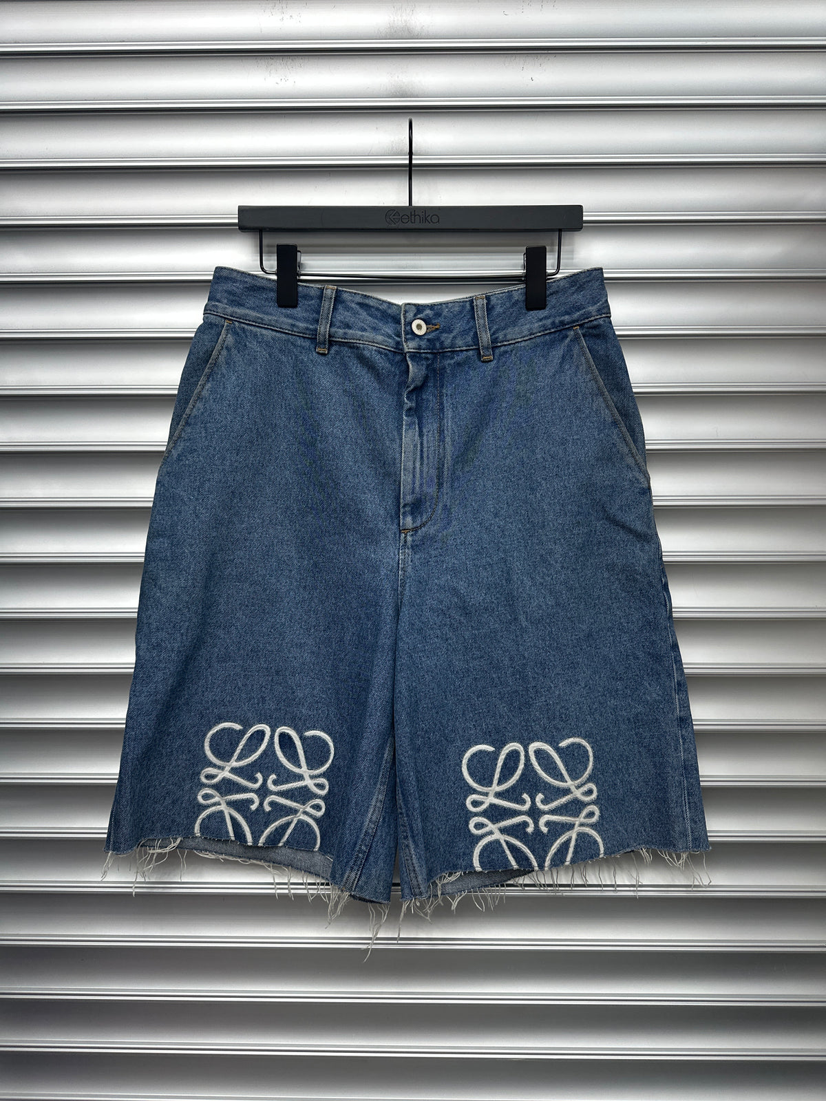 Loewe Anagram Denim Shorts - 42**