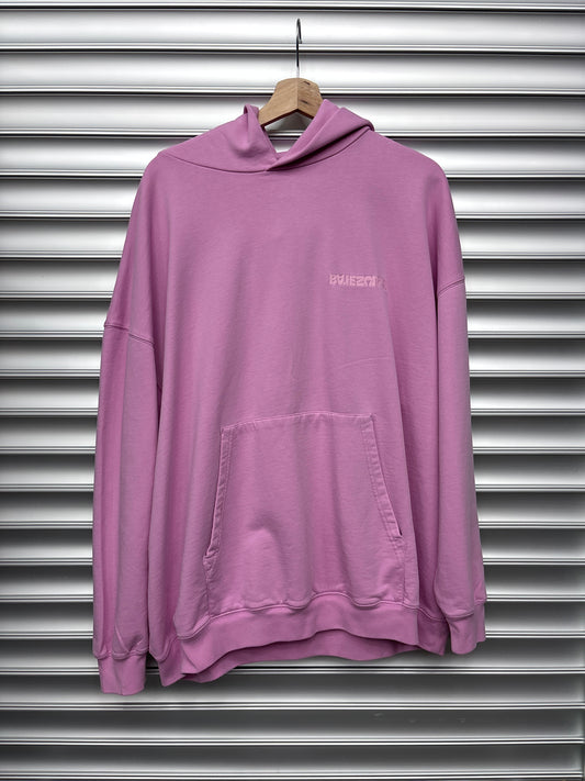 Balenciaga Pink Backwards Hoodie - Small