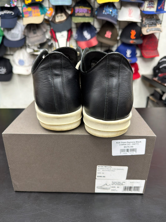 Rick Owen Ramone Black Leather (U) - 44(11)