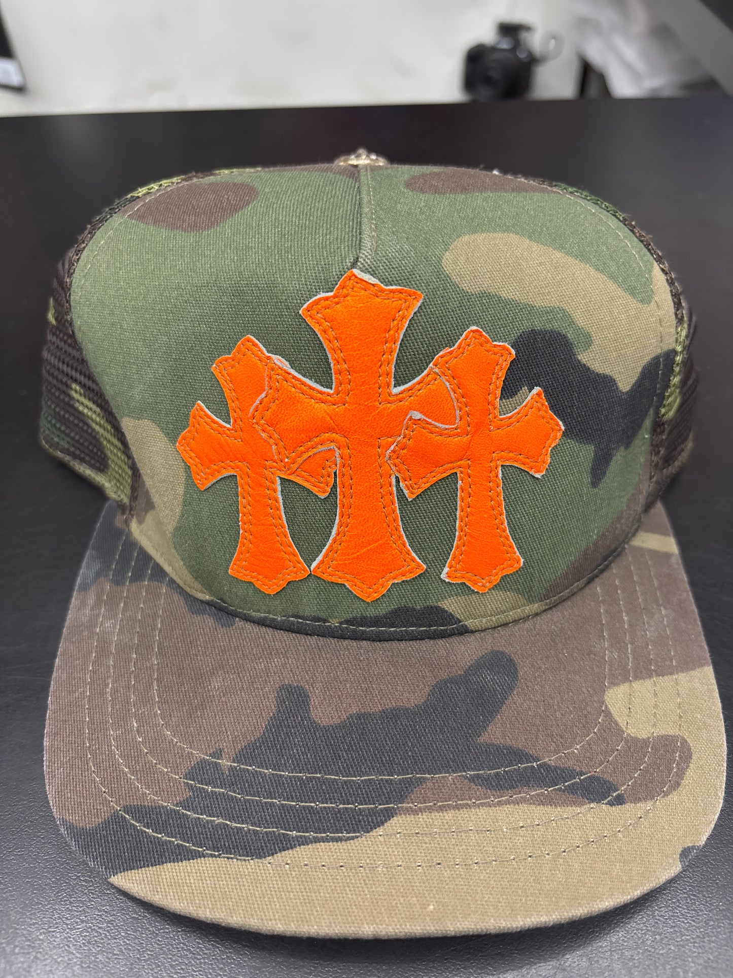 Chrome Heart Camo/Orange Cross Hat
