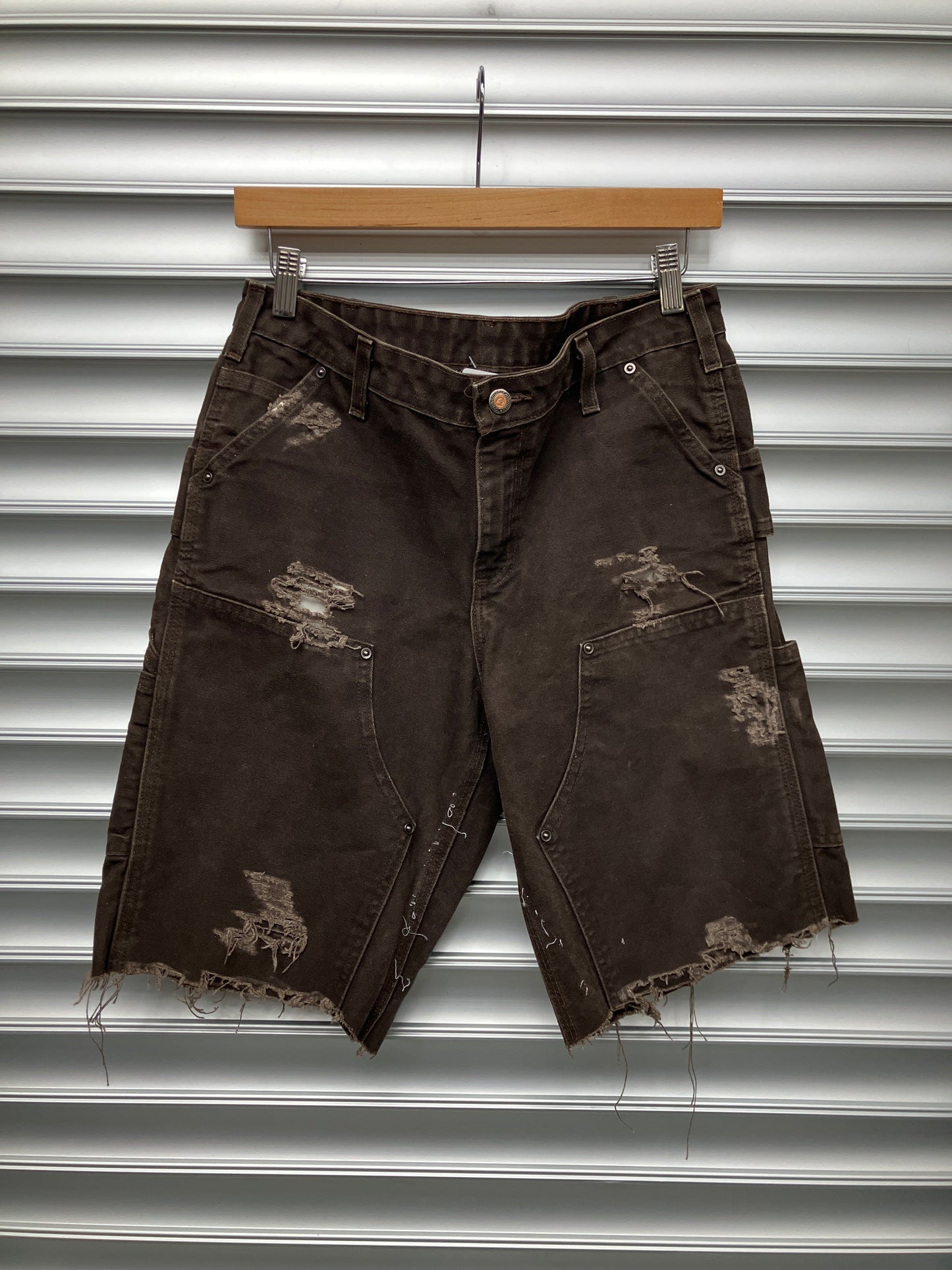 Brown Vintage Carhartt Double Knee Shorts - 28