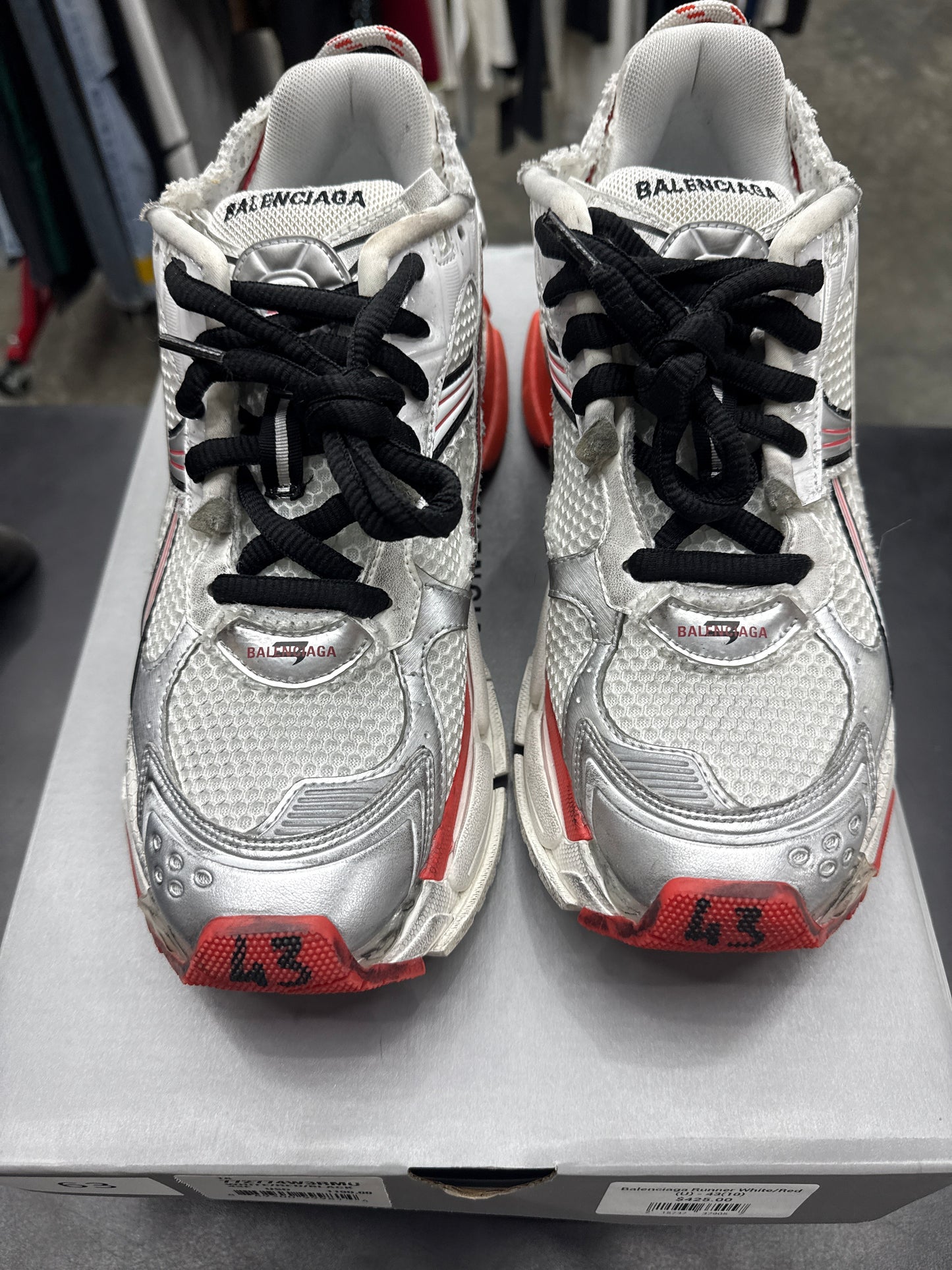 Balenciaga Runner White/Red (U) - 43(10)