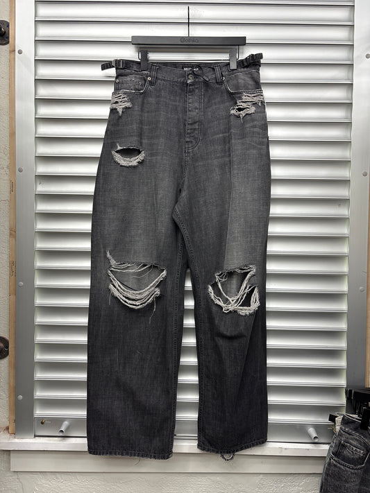 Balenciaga Distressed Denim - S**