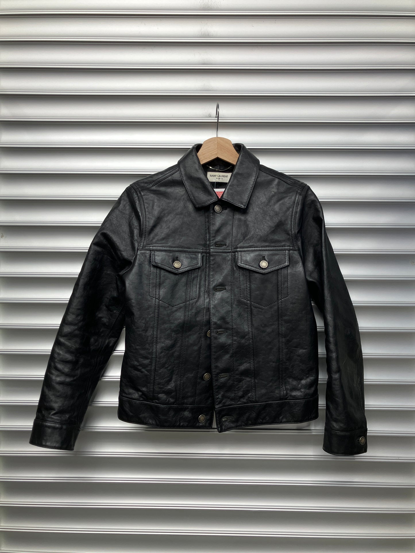 Saint Laurent Black Leather Jacket - Small