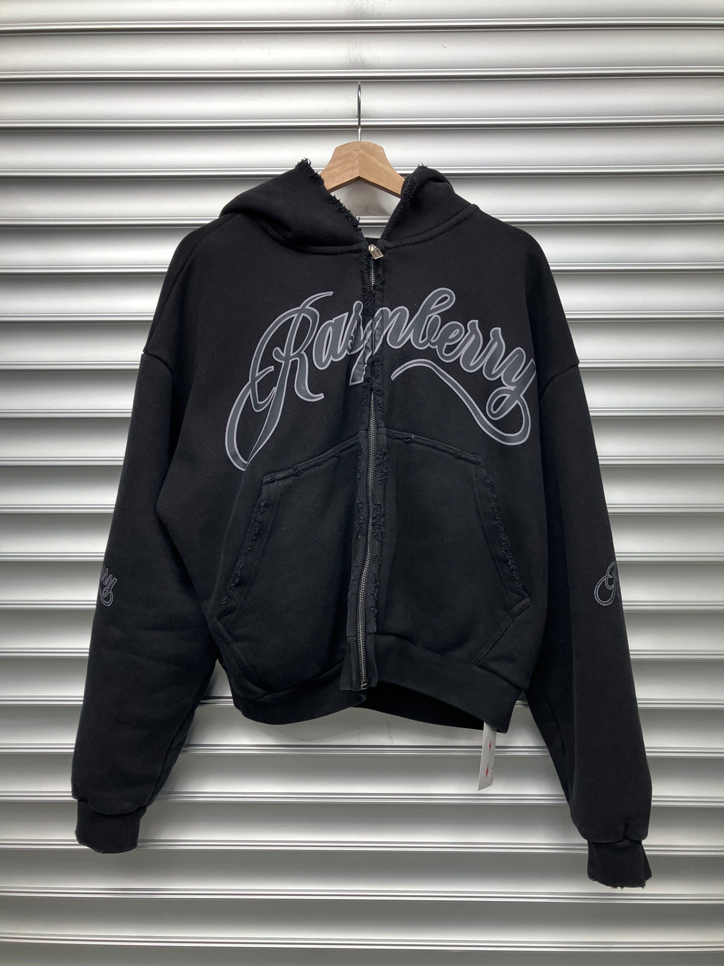 Raspberry Black Zip Up - XS