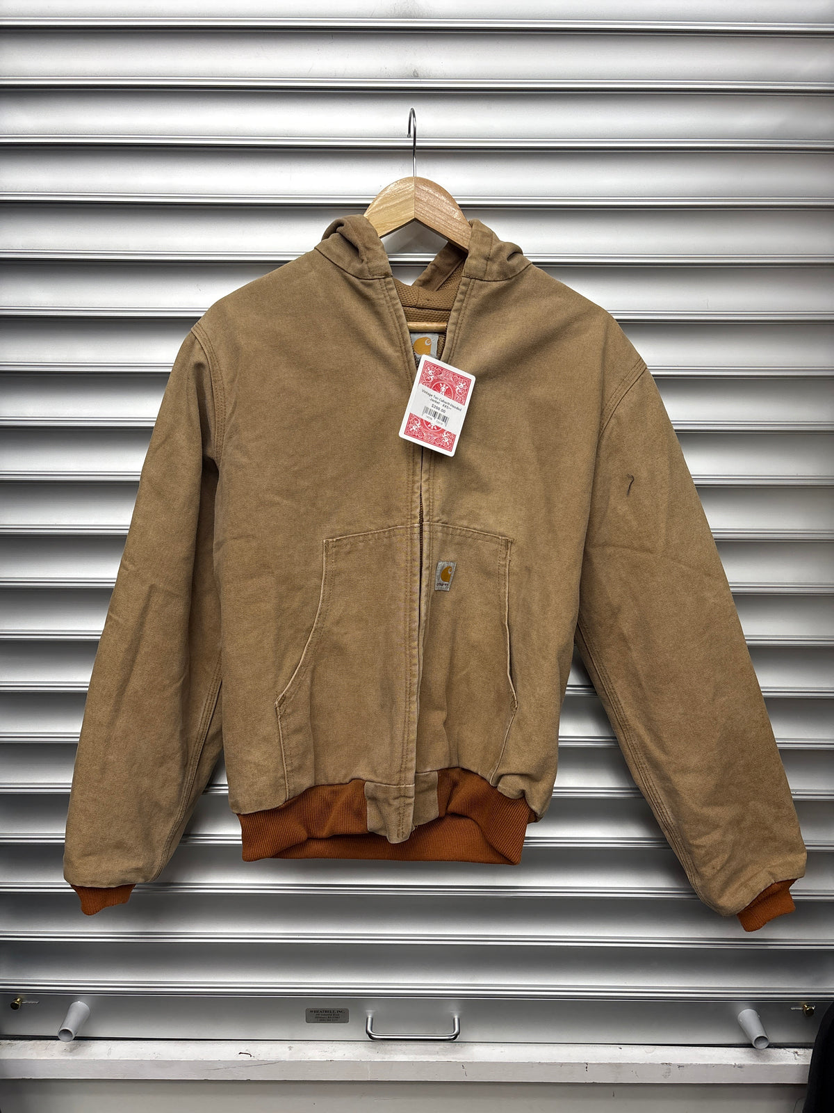 Vintage Tan Cahartt Hooded Jacket - XXS**