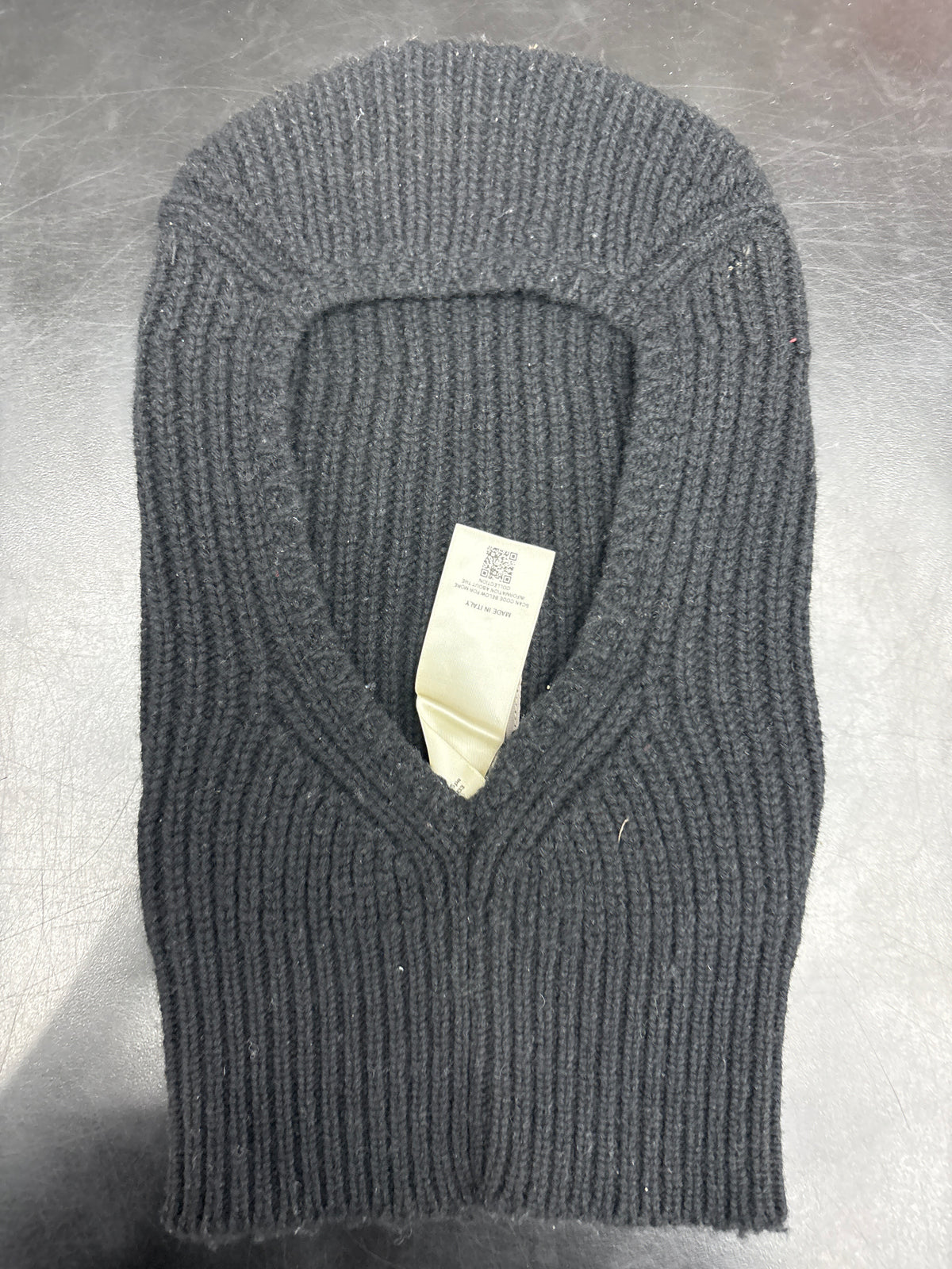 Rick Owens Black Knit Mask**