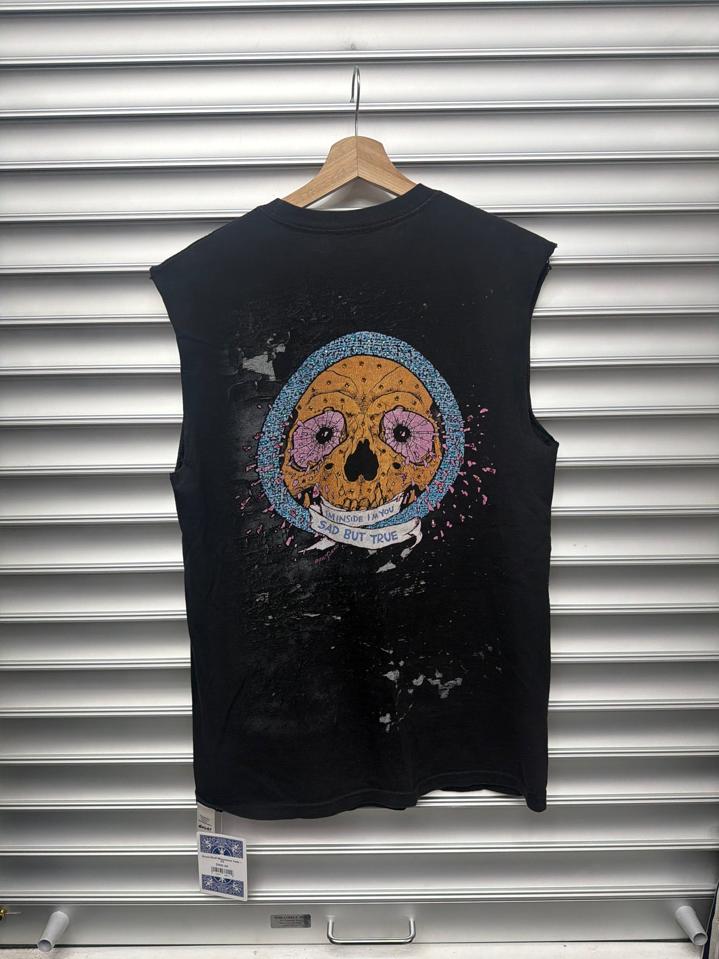 Bossi Skull Rhinestone Tank - XS