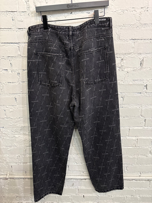 Balenciaga Logo Denim - 36