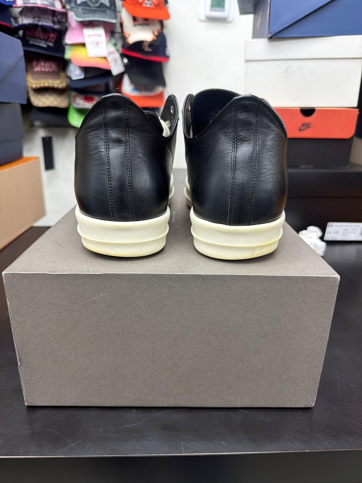 Rick Owen Ramone Black Leather (U) - 44(11)