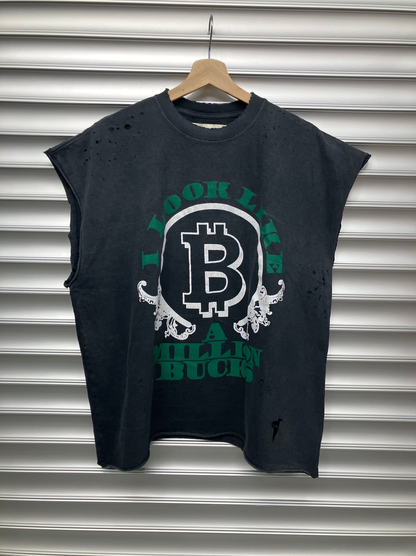 Satoshi Billion Bucks Cutoff Tee - M*