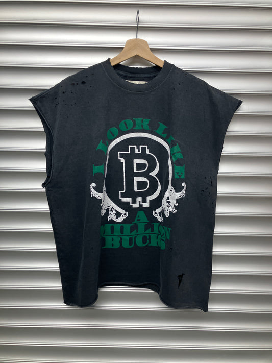 Satoshi Billion Bucks Cutoff Tee - M