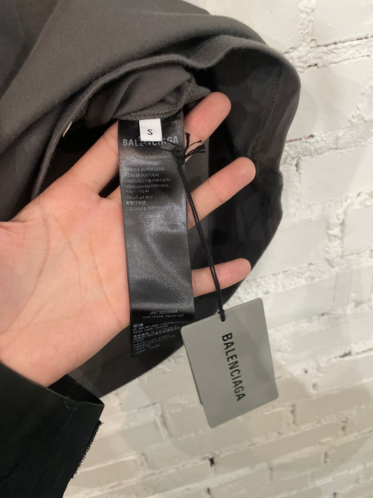 Balenciaga Grey Logo Tee - S