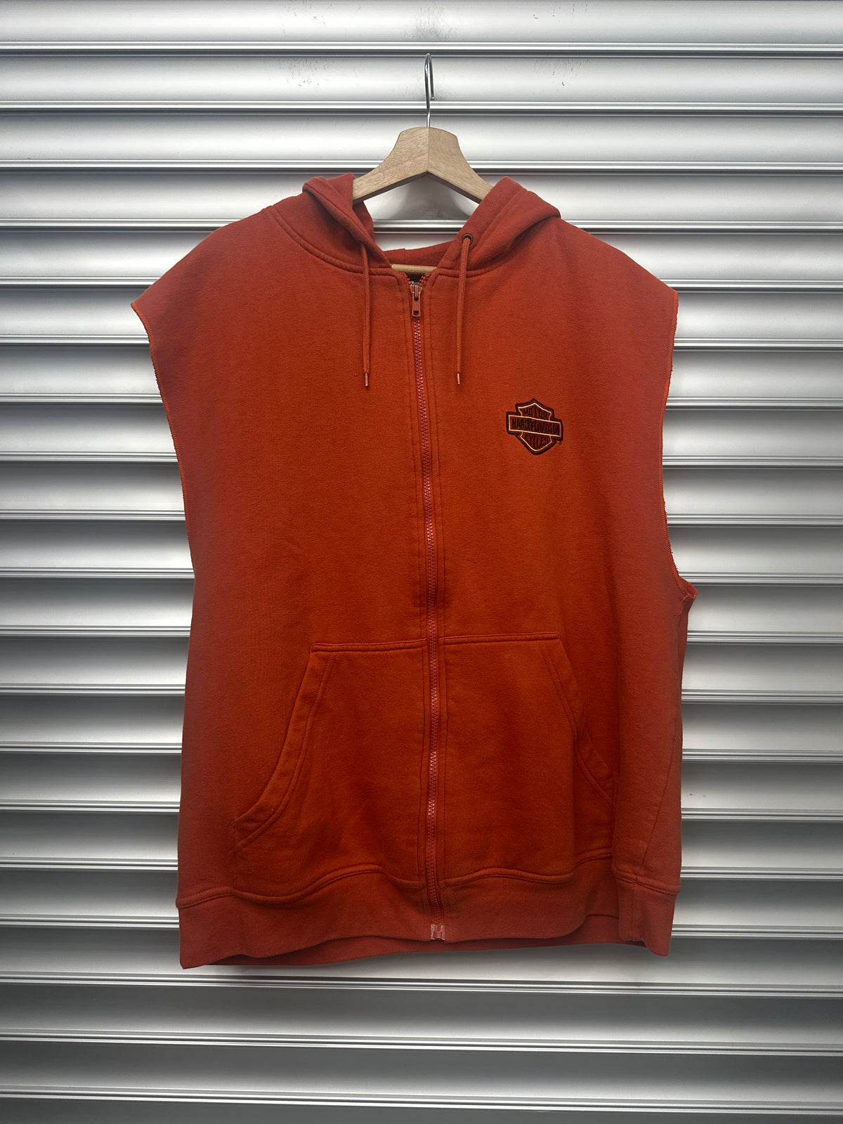 Vintage Harley Orange Hoodie - XL**