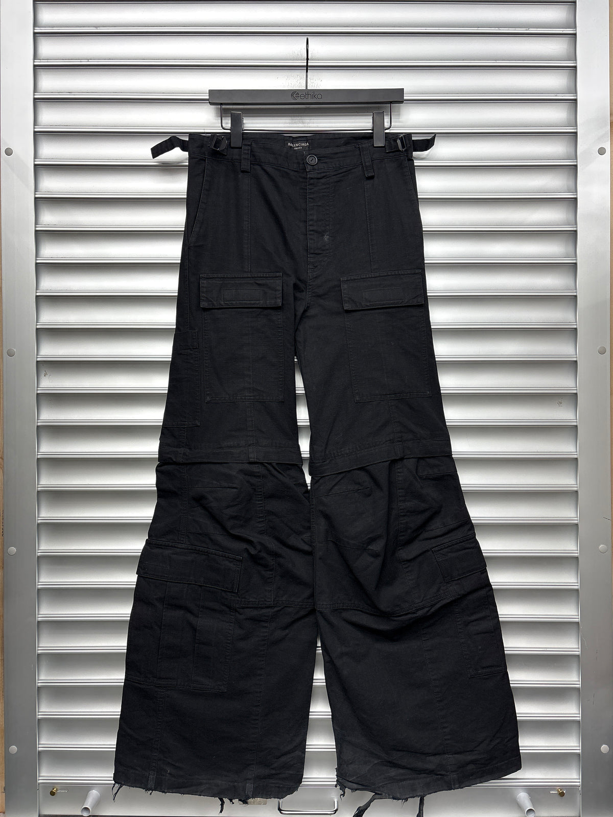 Balenciaga Convertible Cargo Flare Denim - XS**
