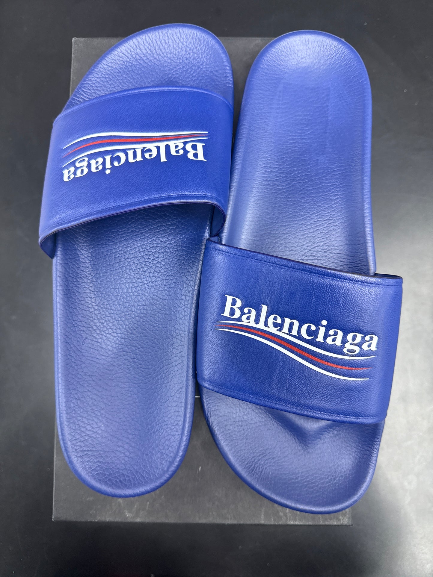 Balenciaga Campaign Slides Blue - 46(13)