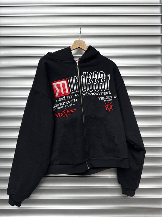 Greedy Unit Murder FM Black Hoodie - L