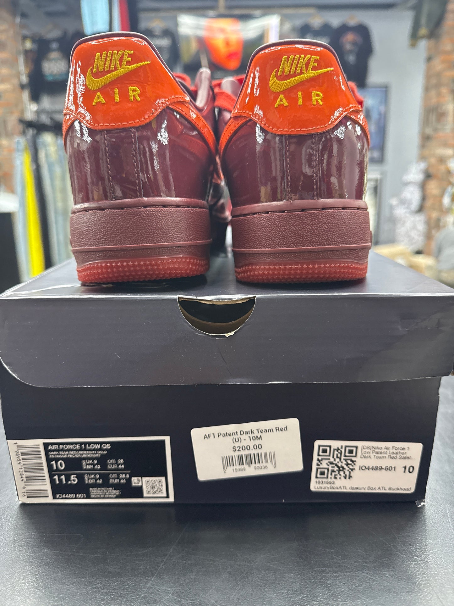 AF1 Patent Dark Team Red (U) - 10M