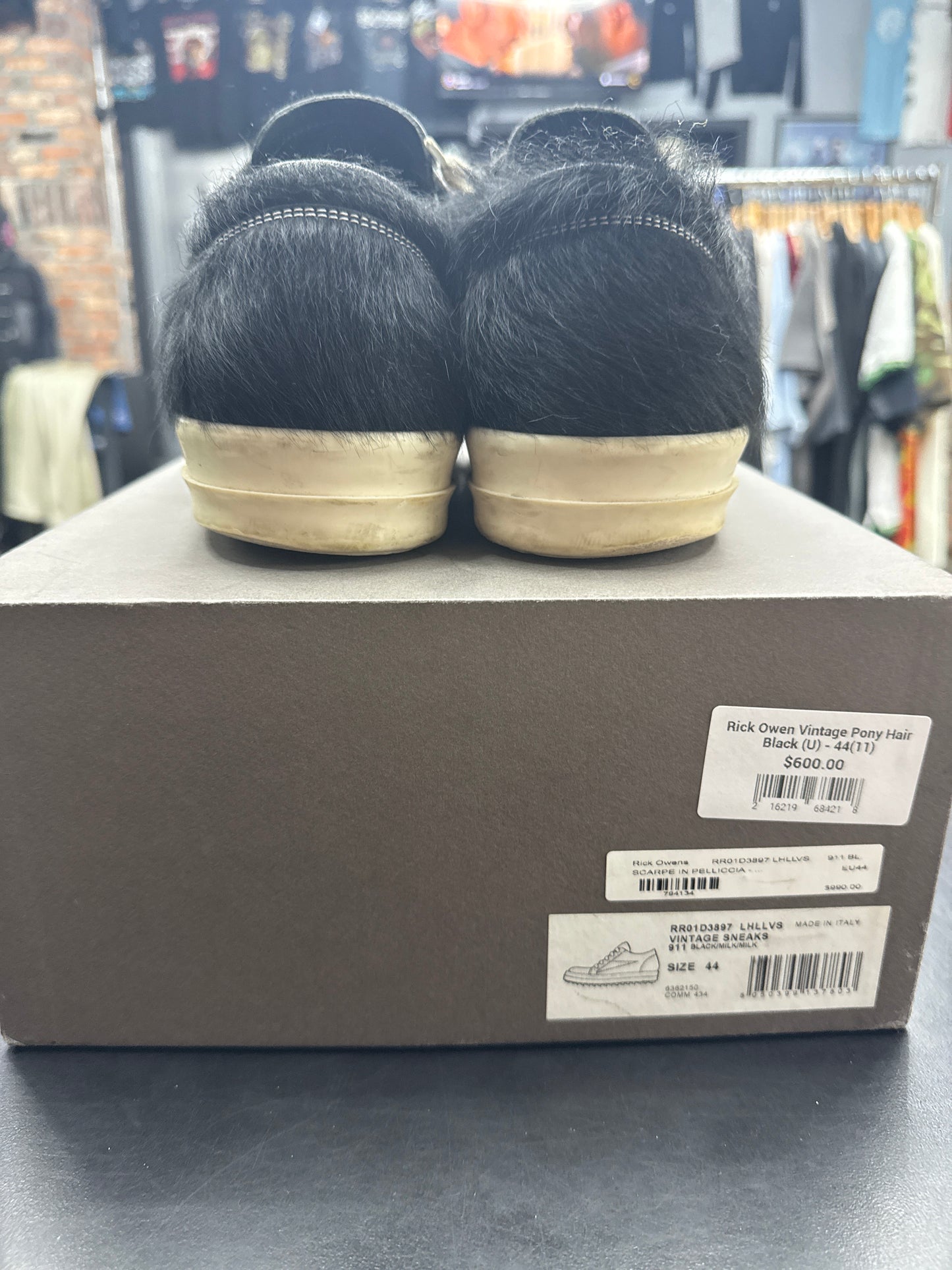 Rick Owen Vintage Pony Hair Black (U) - 44(11)
