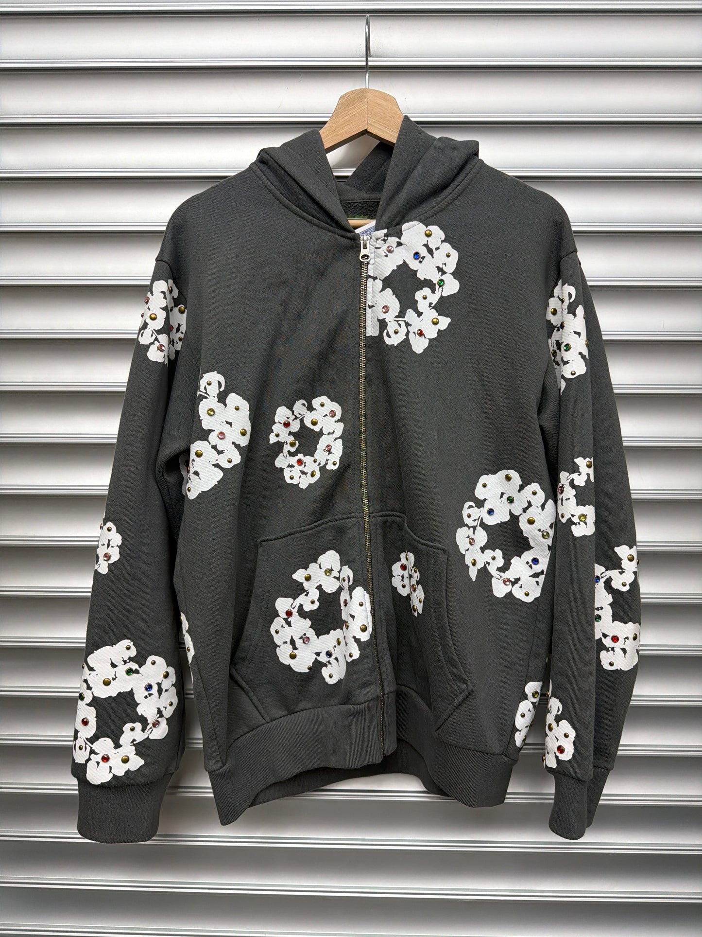 Denim Tears Rhinestone Zip Up - S