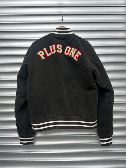 Plus 1 Brown Suede Varsity Jacket - L