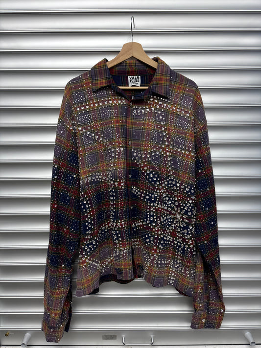 Vale Purple Rhinestone Flannel - XL