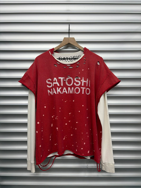 Satoshi Nakamoto Red Thermal Shirt - L